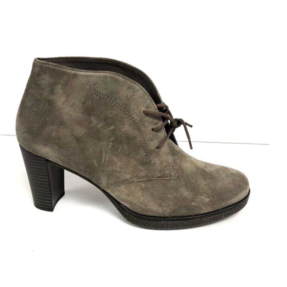 Gabor Grey Nubuck Bootie Women’s Size 7.5M